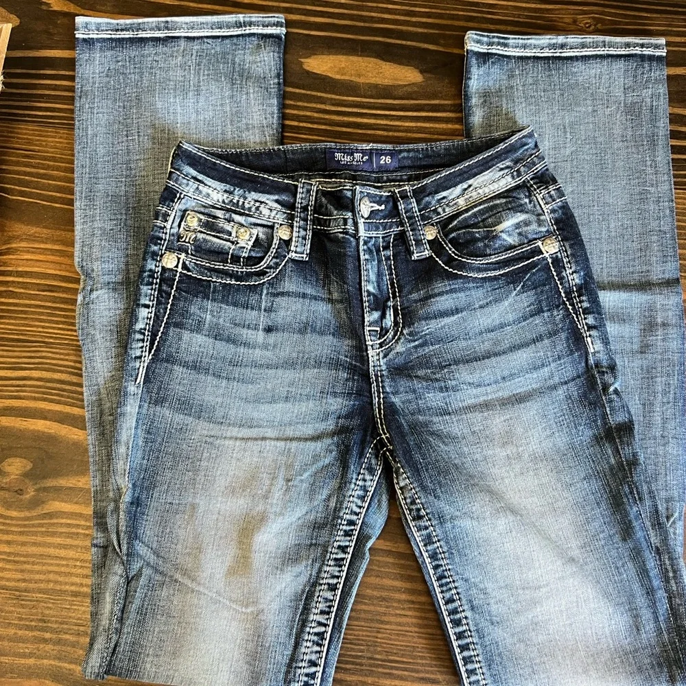 Miss Me Dark Blue Boot Cut Jeans - Picture 1 of 5